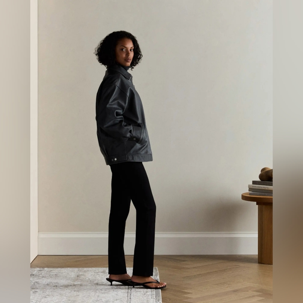 Quince Black Straight Leg Pants